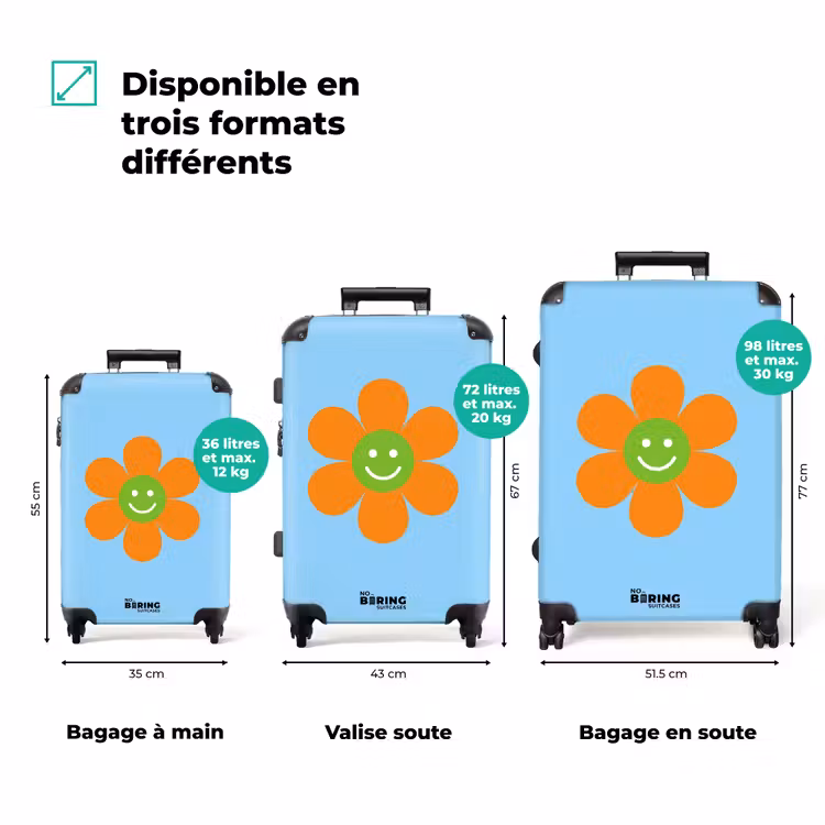 Valise - Fleur - Sourire - Coloré — 7