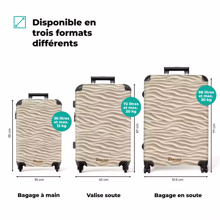 Valise - Sable - Vagues - Beige — 7