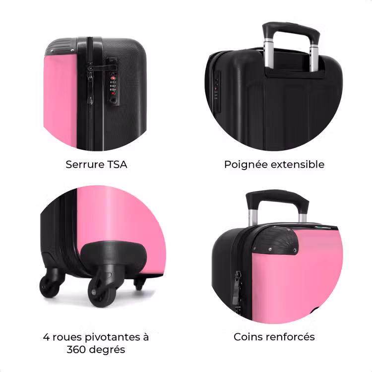 Valise - Smiley - Fleur - Rose — 8