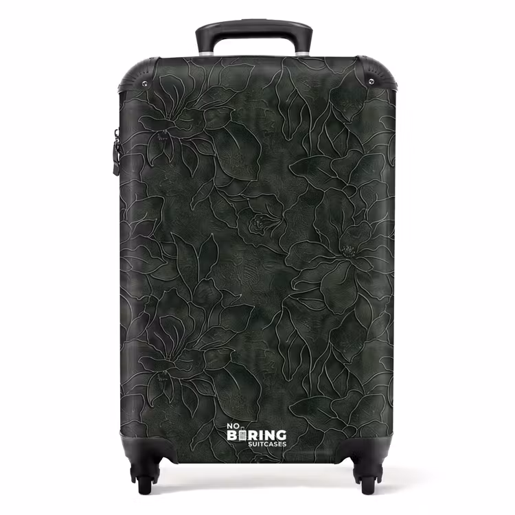 Valise - Fleurs - Lignes - Vert — 1
