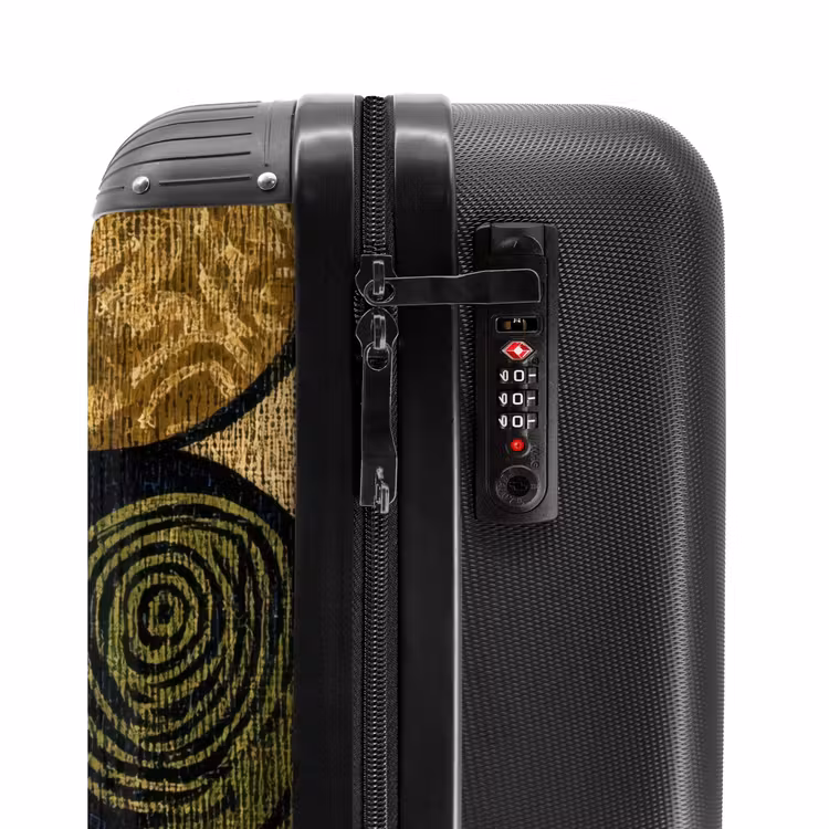 Valise - Noir - Jaune ocre - Botanique - Texture — 5
