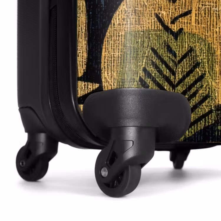 Valise - Noir - Jaune ocre - Botanique - Texture — 6