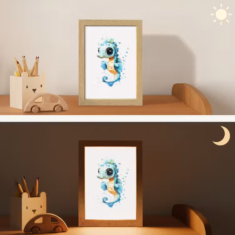 Veilleuse - Hippocampe - Splashes - Bleu — 3