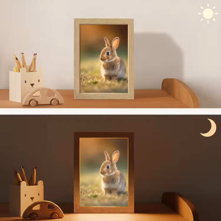 Veilleuse - Lapin - Marron - Herbe — 3