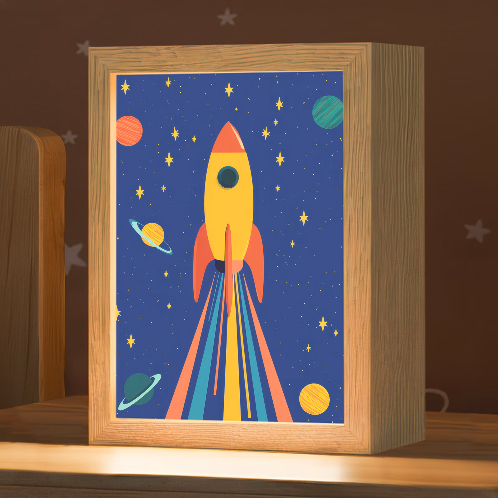 Veilleuse - Coloré - Fusée - Espace — 1