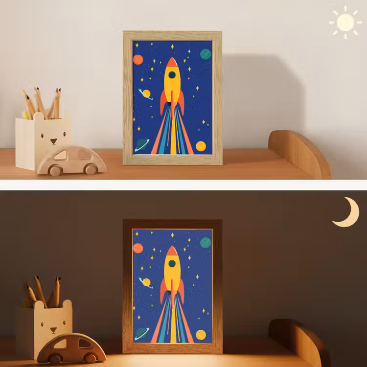 Veilleuse - Coloré - Fusée - Espace — 3