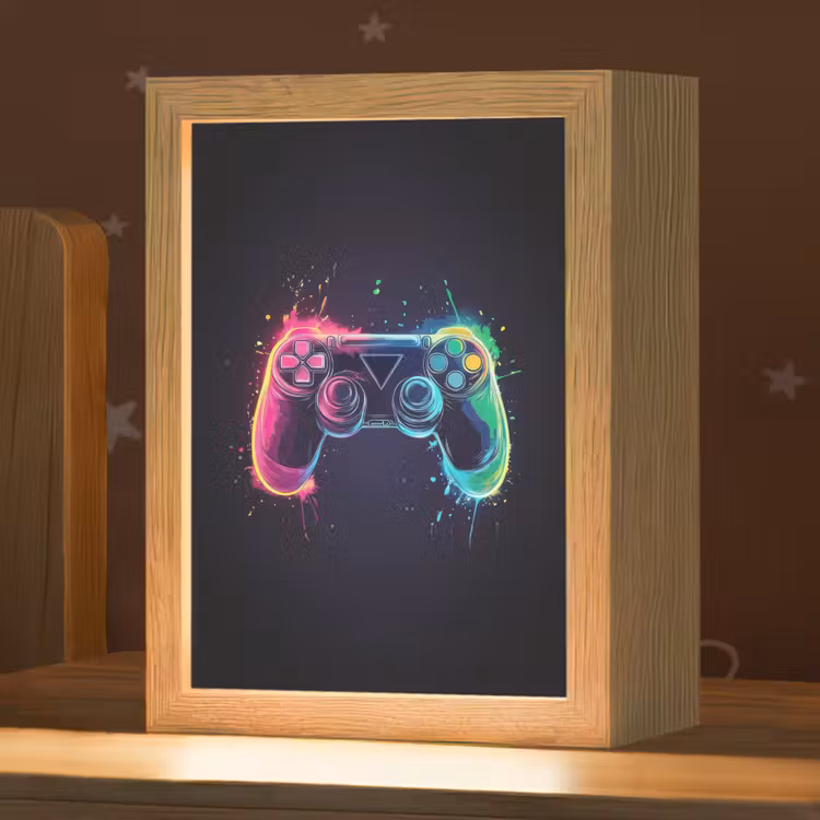Veilleuse - Graphic - Controller - Neon - Paint splashes — 1