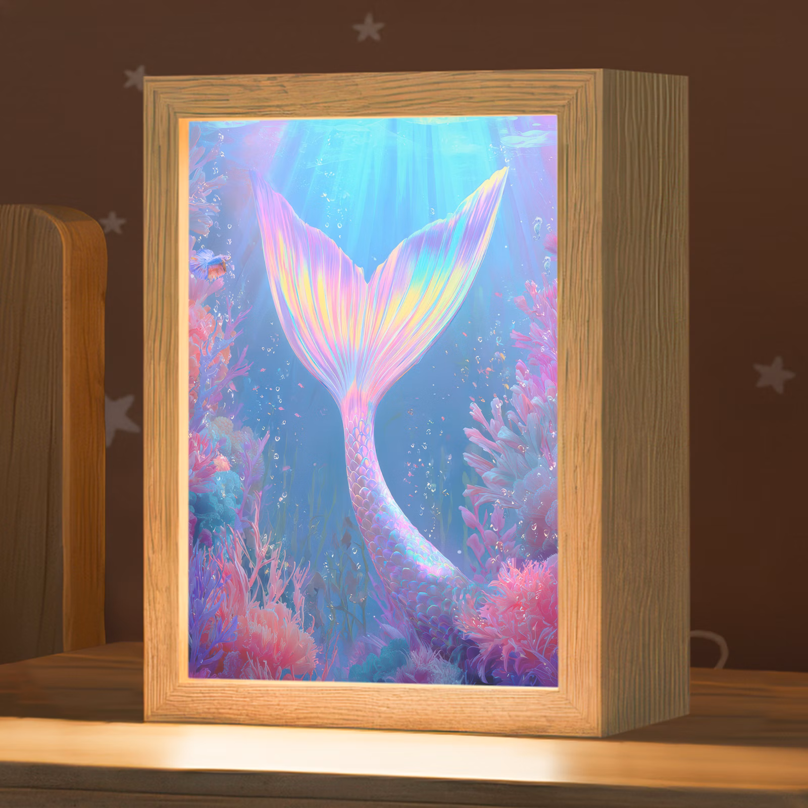 Veilleuse - Queue de sirène - Corail - Eau — 1