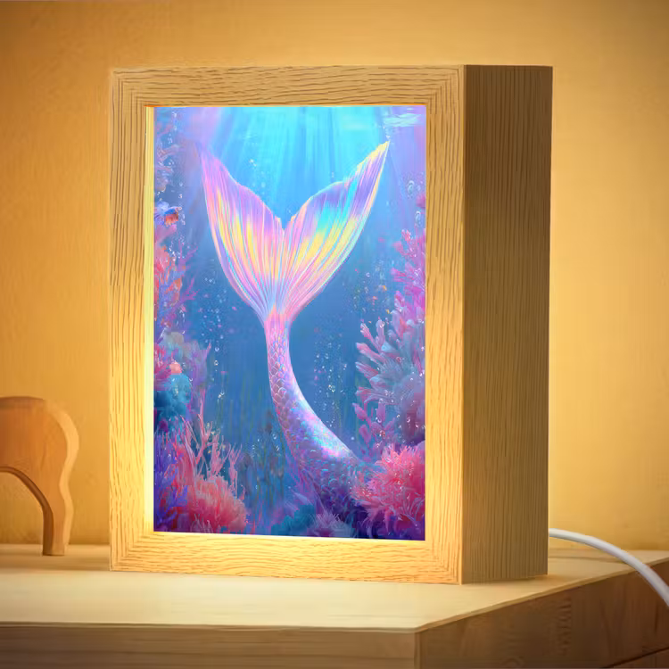 Veilleuse - Queue de sirène - Corail - Eau — 2