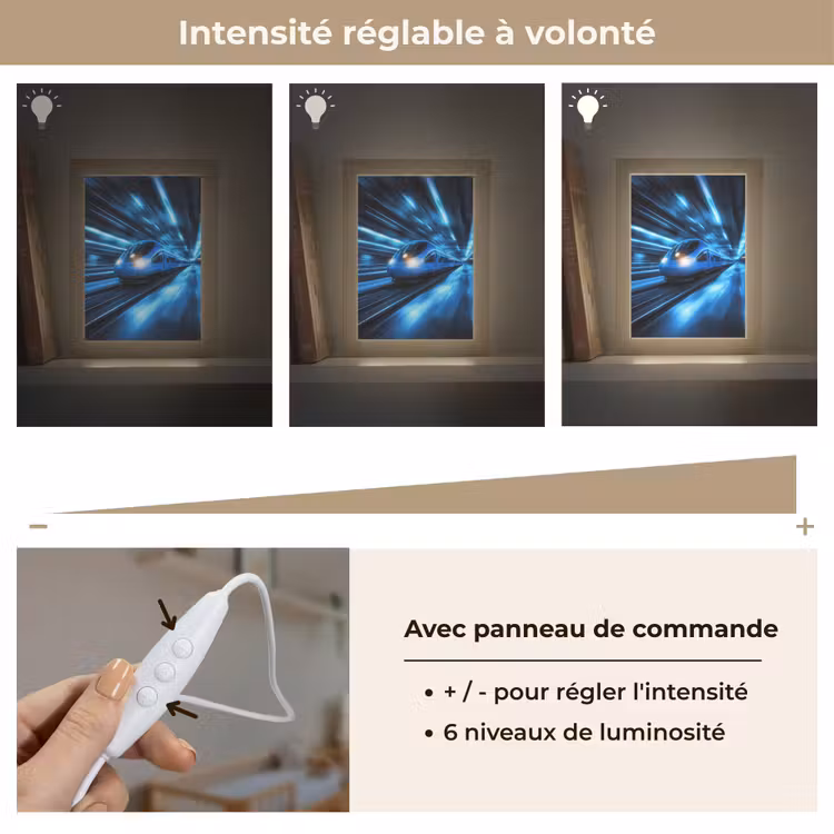 Veilleuse - Train - Bleu - Néon — 5