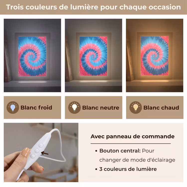 Veilleuse - Spirale - Rose - Rotative — 4