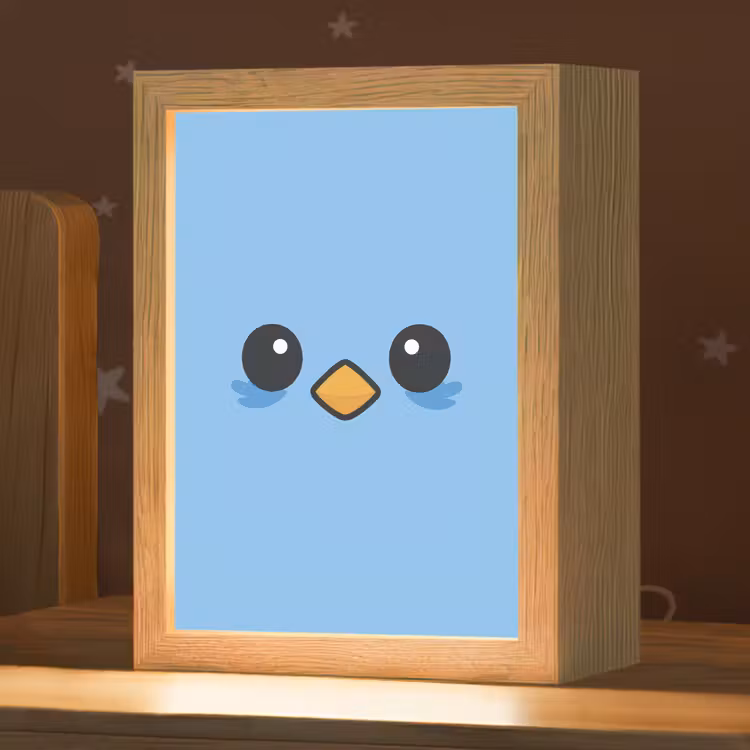 Veilleuse - Oiseau - Bleu - Simple — 1