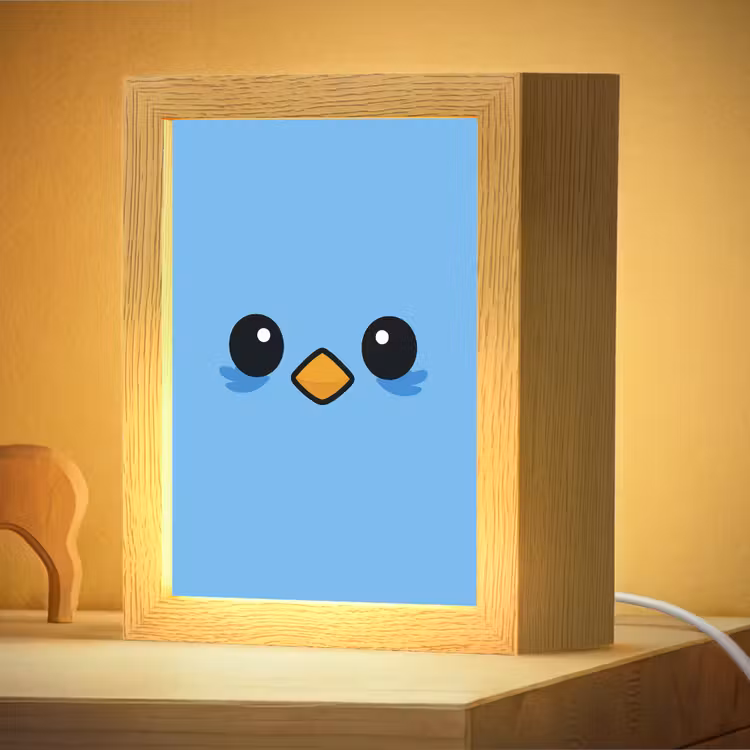 Veilleuse - Oiseau - Bleu - Simple — 2