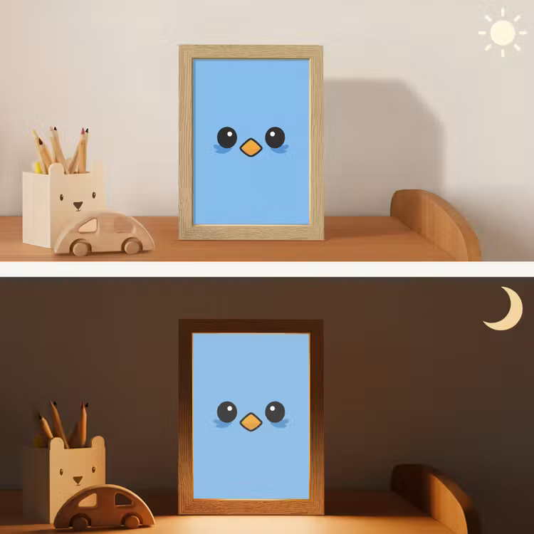 Veilleuse - Oiseau - Bleu - Simple — 3
