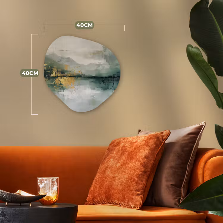 Forme organique - Forex - Vert - Moderne - Abstrait - Or — 4