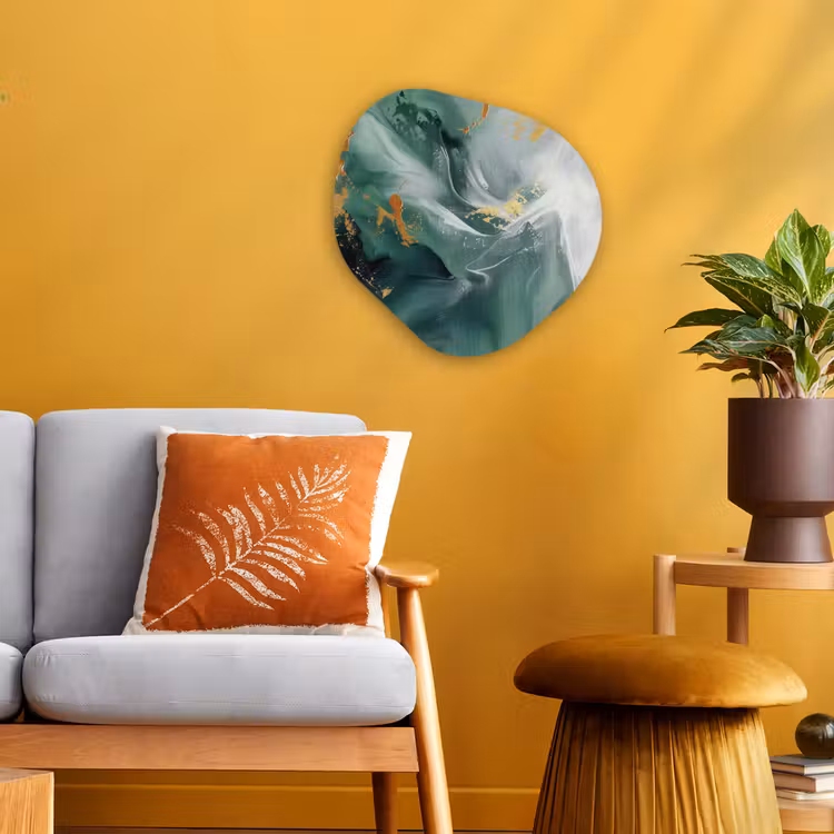 Forme organique - Forex - Vert - Moderne - Marbre - Abstrait — 3