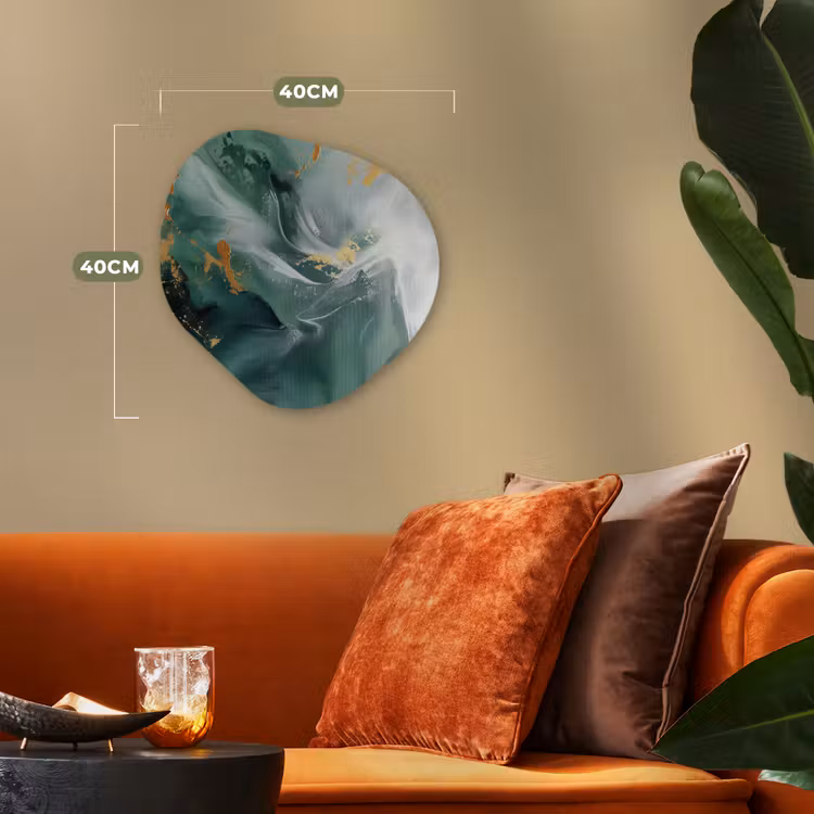 Forme organique - Forex - Vert - Moderne - Marbre - Abstrait — 4