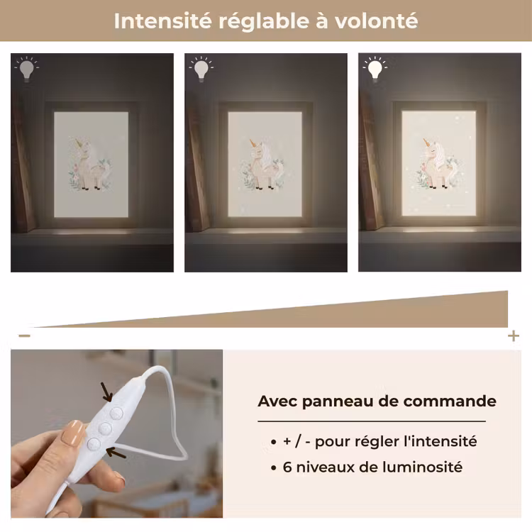 Veilleuse - Licorne - Fleurs - Points — 5