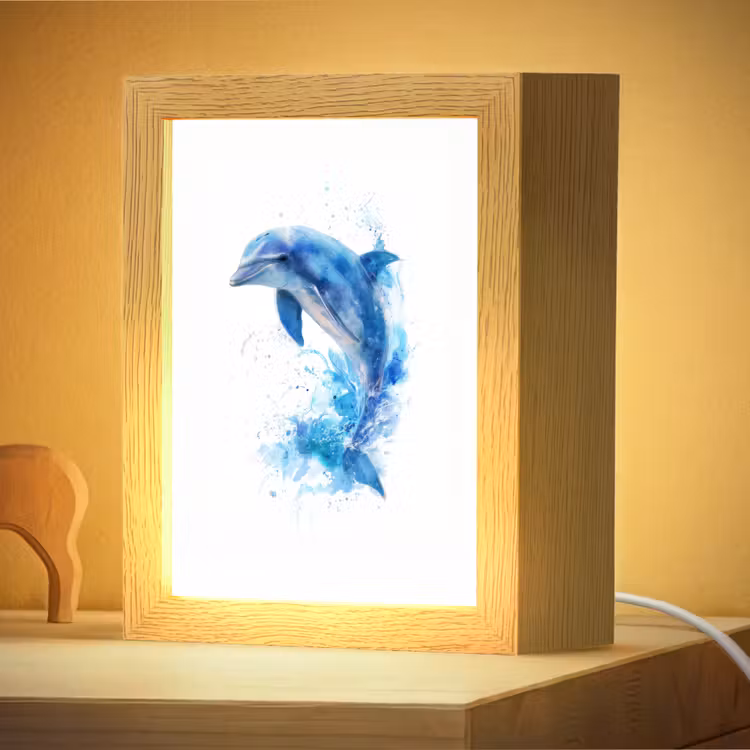 Veilleuse - Dauphin - Eau - Bleu — 2
