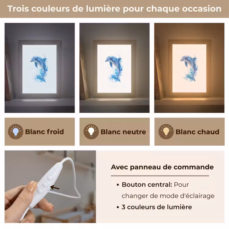 Veilleuse - Dauphin - Eau - Bleu — 4