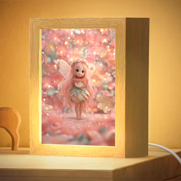 Veilleuse - Fée - Fleurs - Rose — 2