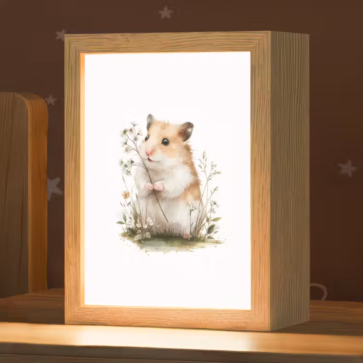Veilleuse - Hamster - Fleurs — 1