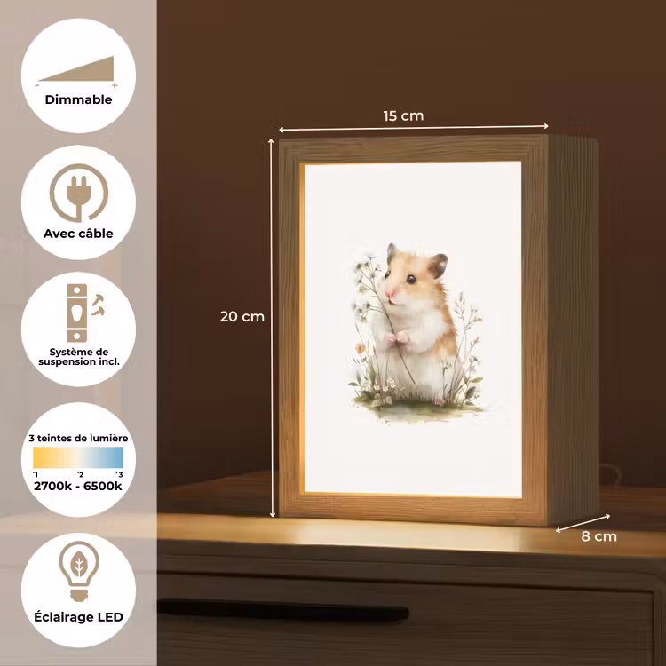 Veilleuse - Hamster - Fleurs — 6