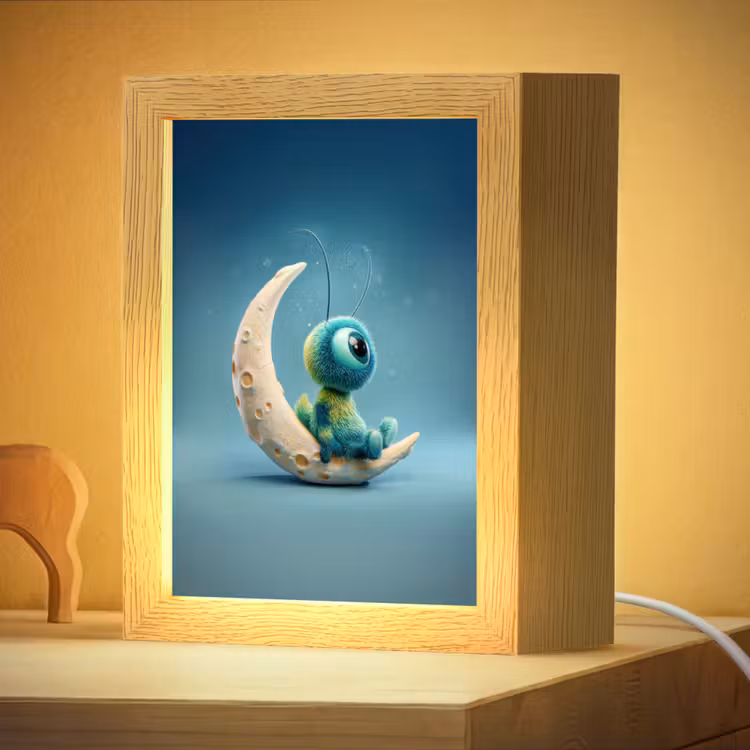 Veilleuse - Lune - Créature de l'espace - Bleu — 2