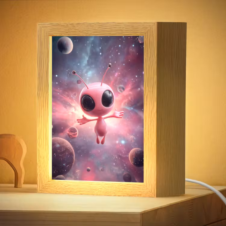 Veilleuse - Rose - Alien - Planètes - Espace — 2