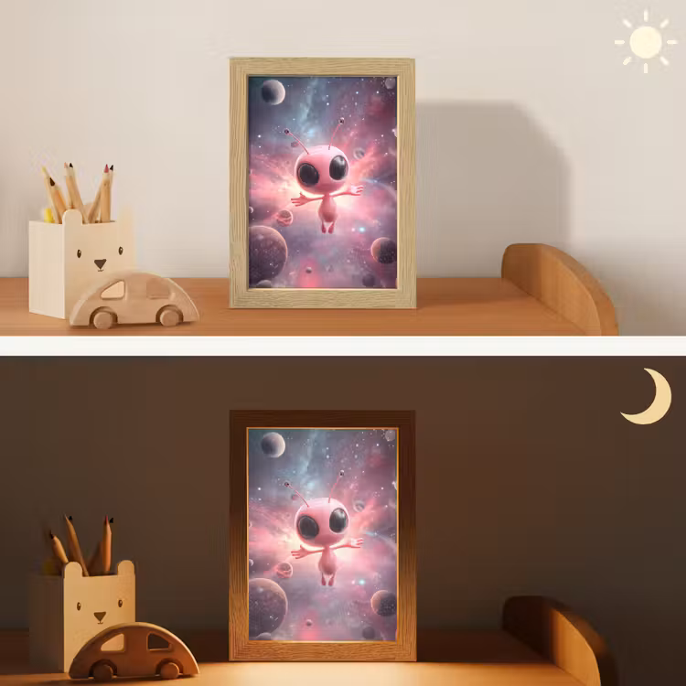 Veilleuse - Rose - Alien - Planètes - Espace — 3