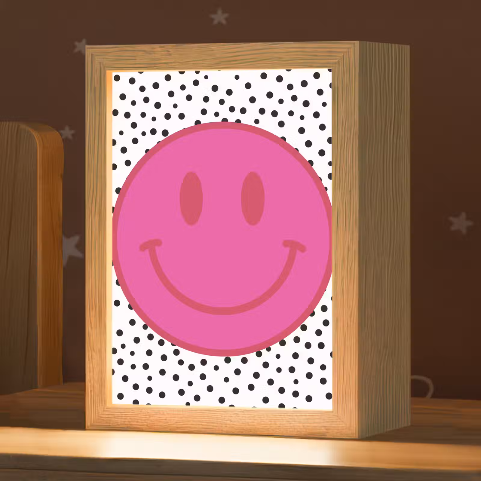 Veilleuse - Smiley - Rose - Points — 1