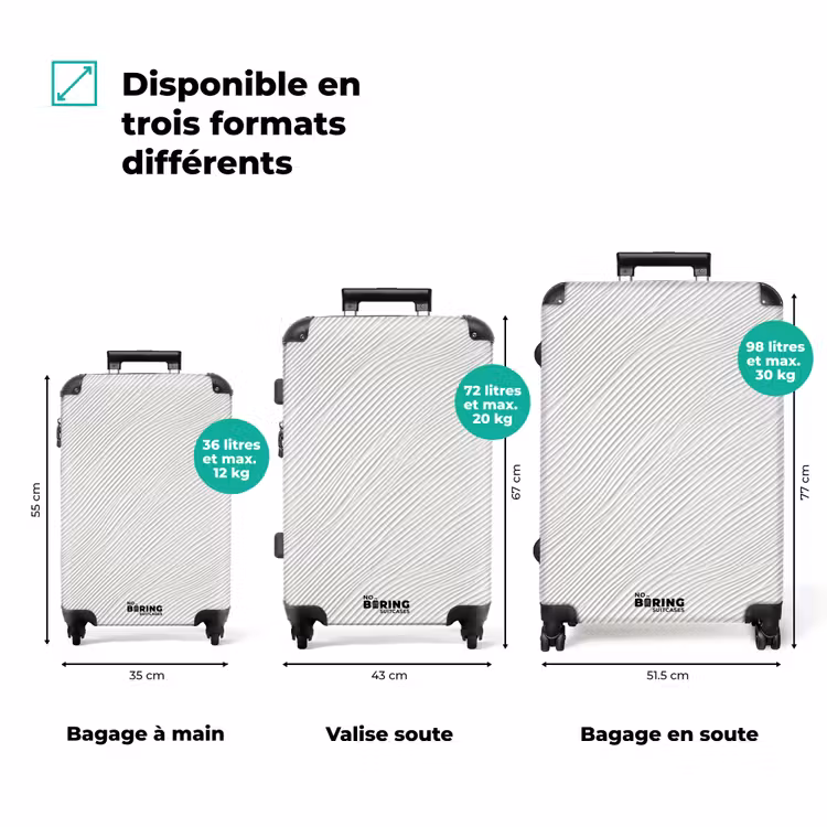 Valise - Vagues - Côtes - Blanc — 7