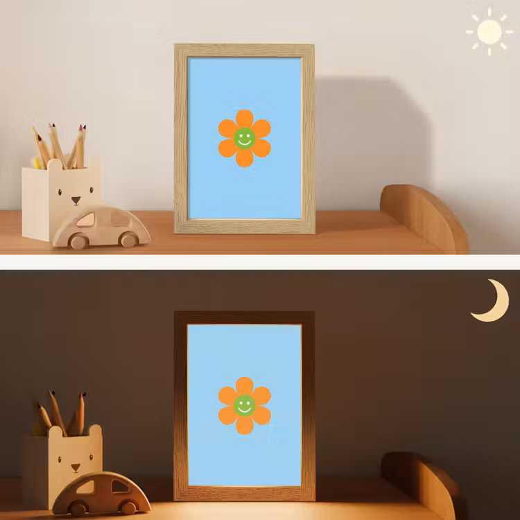 Veilleuse - Fleur - Sourire - Coloré — 3