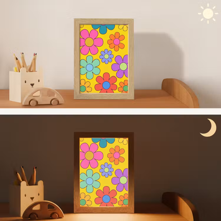 Veilleuse - Fleurs - Illustration - Coloré — 3