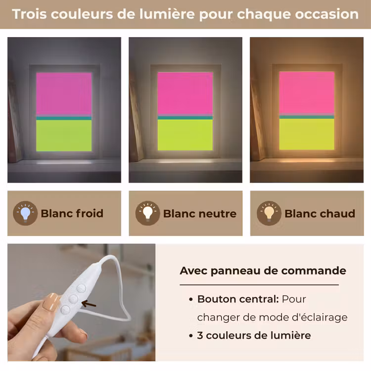Veilleuse - Rayures - Moderne - Coloré — 4