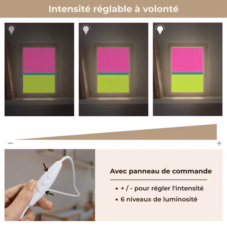 Veilleuse - Rayures - Moderne - Coloré — 5