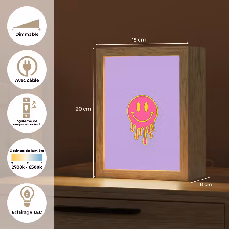 Veilleuse - Smiley - Drip - Neon — 6