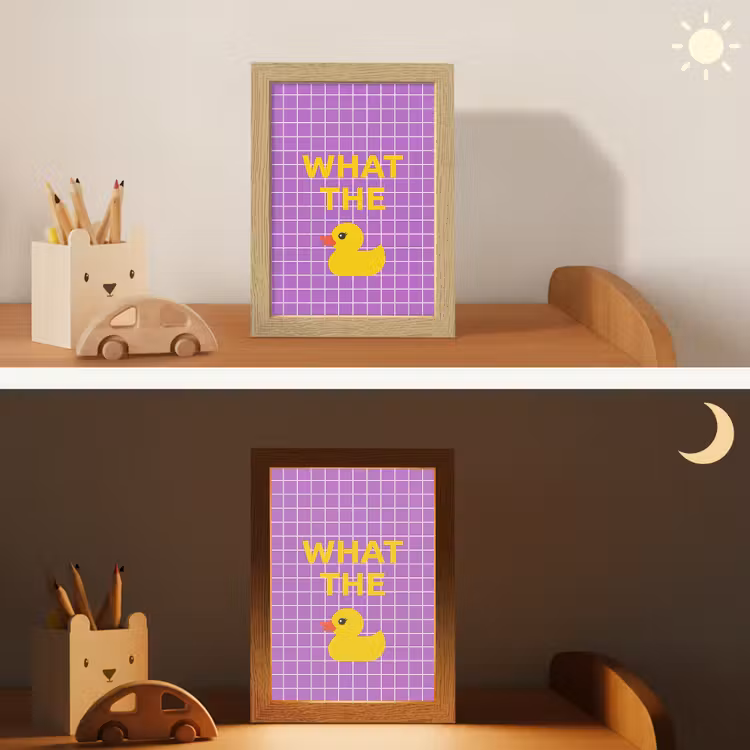 Veilleuse - Texte - Canard - Violet — 3