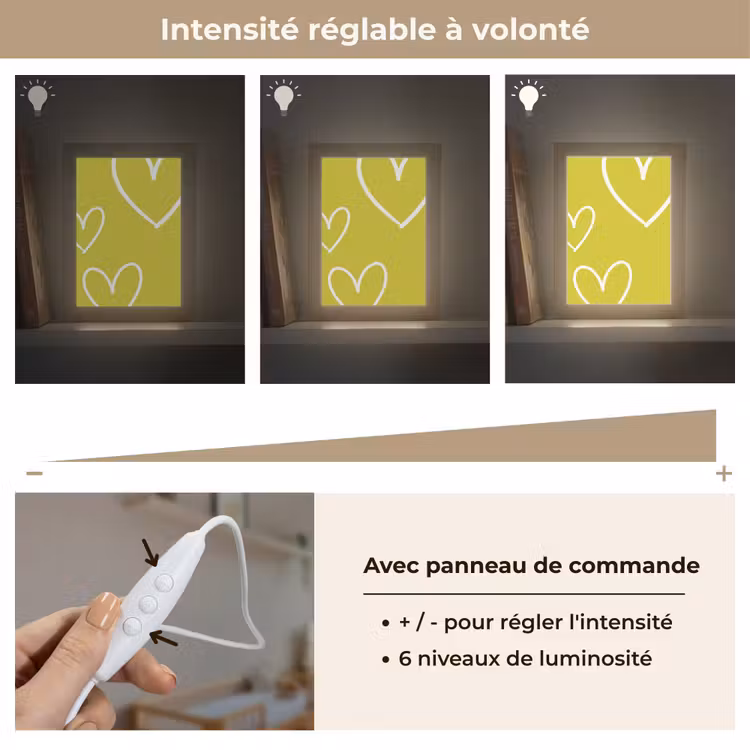 Veilleuse - Vert - Cœurs - Blanc — 5