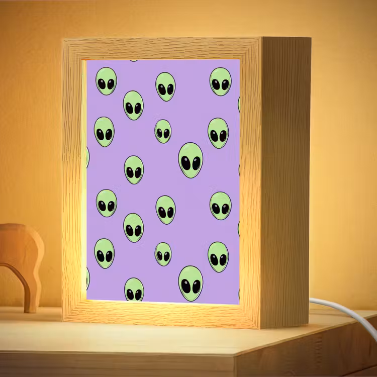 Veilleuse - Alien - Retro - Lilas — 2