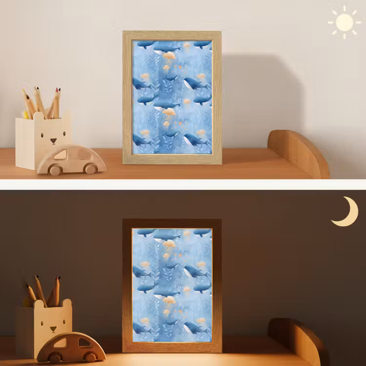Veilleuse - Baleines - Océan - Bleu — 3