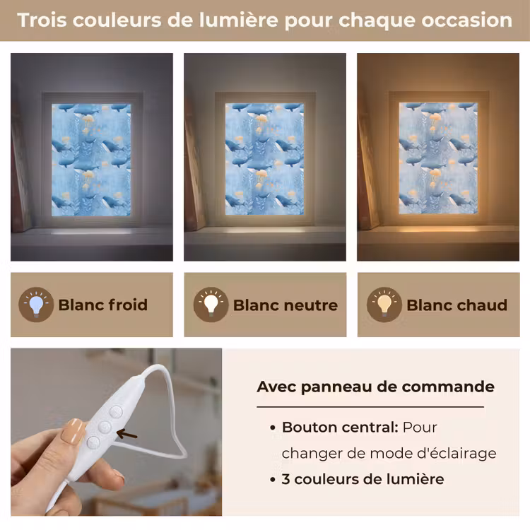 Veilleuse - Baleines - Océan - Bleu — 4