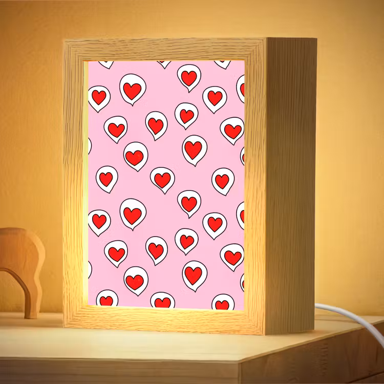 Veilleuse - Coeurs - Motif - Rouge — 2