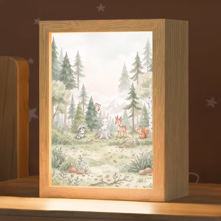 Veilleuse - Forêt - Animaux - Vert — 1