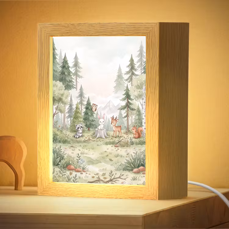 Veilleuse - Forêt - Animaux - Vert — 2
