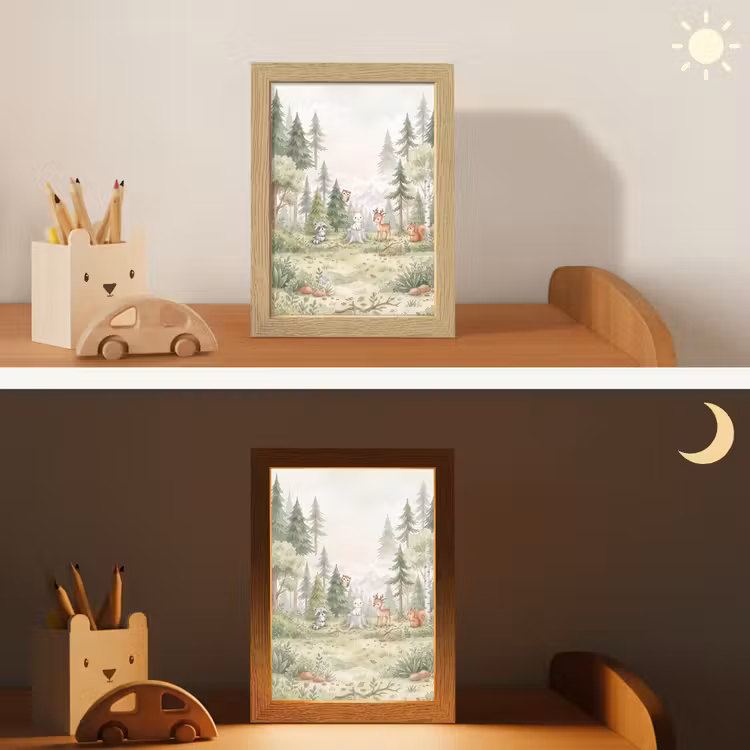 Veilleuse - Forêt - Animaux - Vert — 3