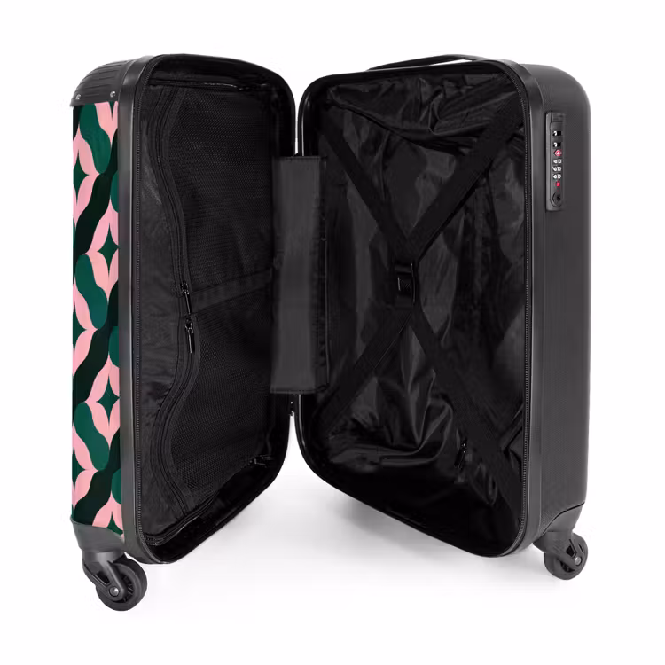 Valise - Vert - Rose - Rétro - Étoiles — 4