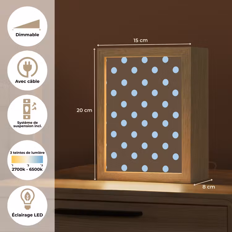 Veilleuse - Classique - Points - Marron — 6