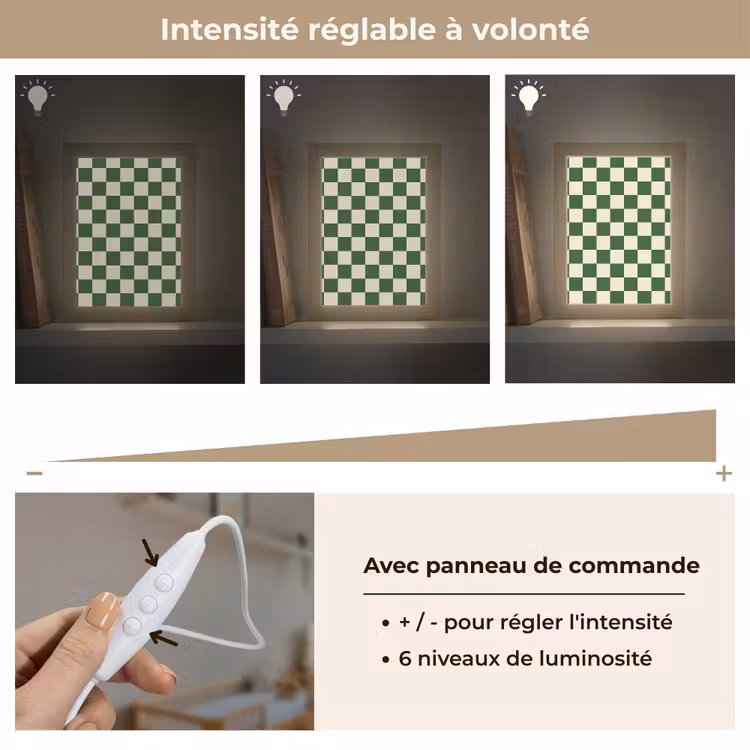 Veilleuse - Échiquier - Motif - Vert — 5