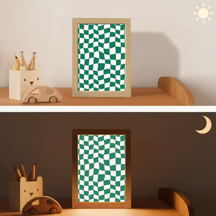 Veilleuse - Échiquier - Ondulé - Vert — 3